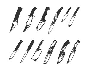Set of Knife design vector. Modern vector pictogram for web graphics - stock vector