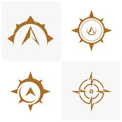 Set of Creative Compass Logo design Template vector icon illustration