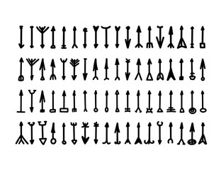 Arrows set isolated. Elements of graphic design.