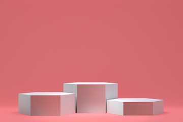 3d rendering,Podium minimal abstract background for cosmetic product presentation, Abstract geometric shape