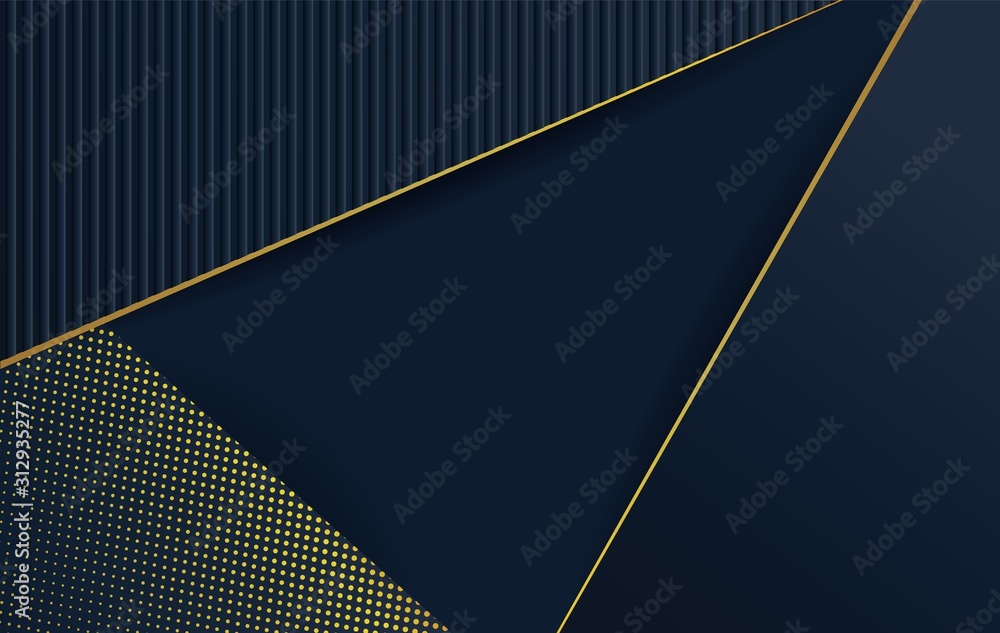 Poster vector colorful illustration abstract geometric background with gold triangle shapes. futuristic gol