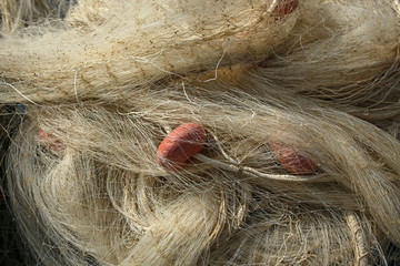 white fishing nets background