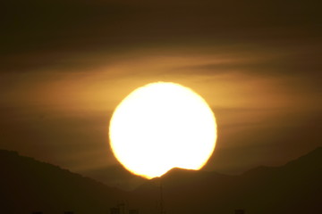 solar disk sunset