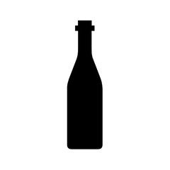 Bottle wine symbol icon 