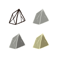 Stone set pyramid shape.
