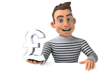 Fun 3D cartoon casual character