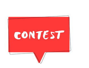 Contest hand drawn text. Vector stylized word.