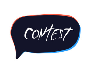Contest hand drawn text. Vector stylized word.