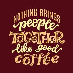 Coffee typography poster