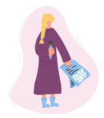 Fake news concept. Vector color flat design.