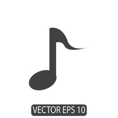 Music Note Icon In Trendy Flat Design
