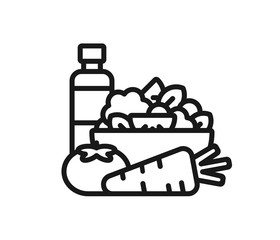 diet food icon vector 