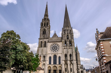 Fototapeta na wymiar catedral de chartres en francia monumental contenido editorial