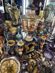 Ornamental items made with petrified stone