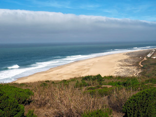 North beach of Nazare in Portugal