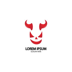 Devil logo vector icon template