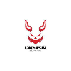 Devil logo vector icon template