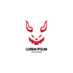 Devil logo vector icon template