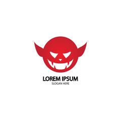 Devil logo vector icon template