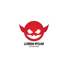 Devil logo vector icon template