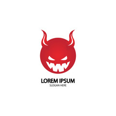 Devil logo vector icon template