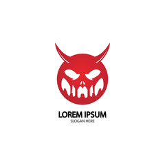 Devil logo vector icon template