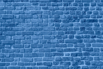 Blue Brick wall background. Texture of a brick wall. Modern wallpaper design for web or graphic art...