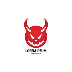 Devil logo vector icon template