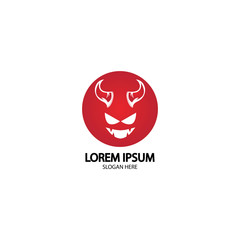 Devil logo vector icon template