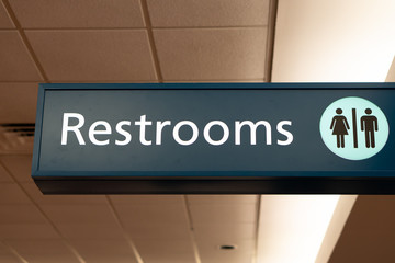Male Female Restroom Info Signs