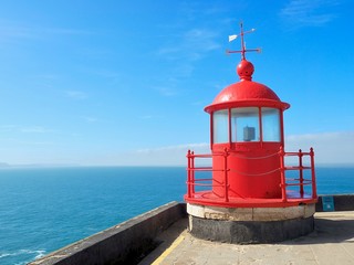 Lighthouse in Nazare in Portugal