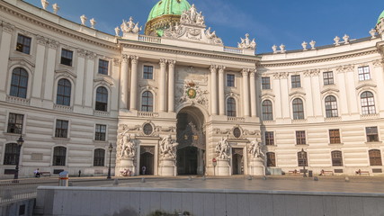 Hofburg palace timelapse hyperlapse in Vienna, Austria.