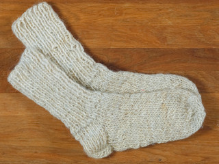 Handmade woolen socks