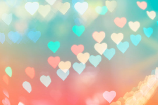 heart bokeh abstract colorful defocused photo