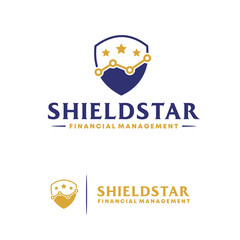 Obraz premium Best Financial Logo Design Template With Star And Shield Element