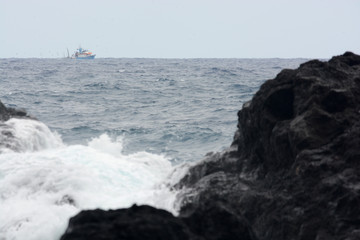 along the wild coast of Madeira, Portugal