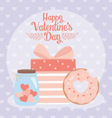 happy valentines day jar glass heart love card