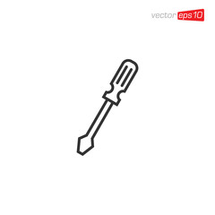 Screwdriver Icon Design Illustration