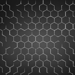 hand drawn honeycomb background. Colorful pattern with hexagon lattice background. Stock Vector illustration