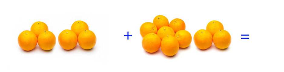 suma simple entre naranjas, c;alculo matematico sencillo