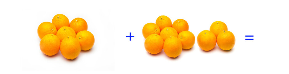 suma simple entre naranjas, c;alculo matematico sencillo