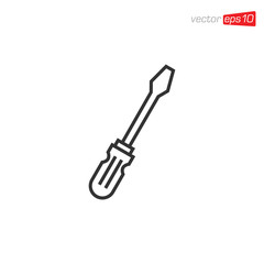 Screwdriver Icon Design Illustration