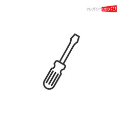 Screwdriver Icon Design Illustration