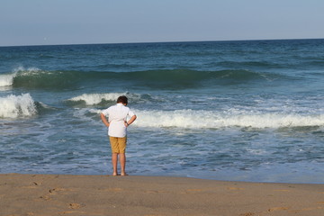 little boy at the shore