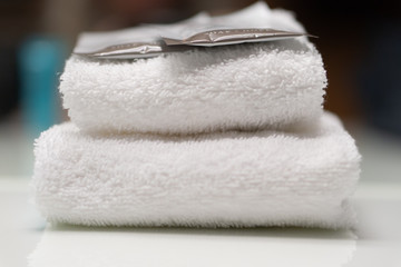 White Towels folded at Hotel