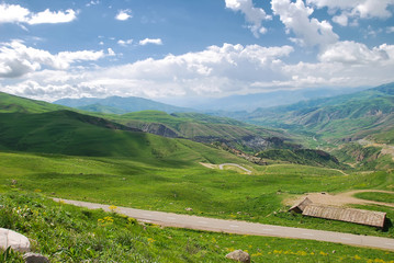 Smbataberd (Armenian meaning Fortress of Smbat Prince of Syunik) is  located upon crest of hill...