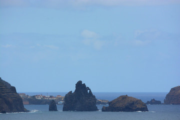 along the wild coast of Madeira, Portugal