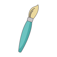 paint brush icon, colorful design