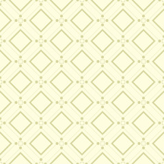 Geometric square print. Olive green seamless background