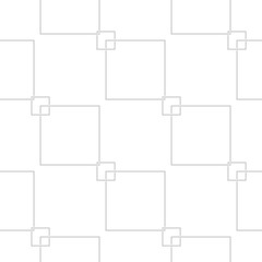 Geometric seamless pattern. Gray and white background